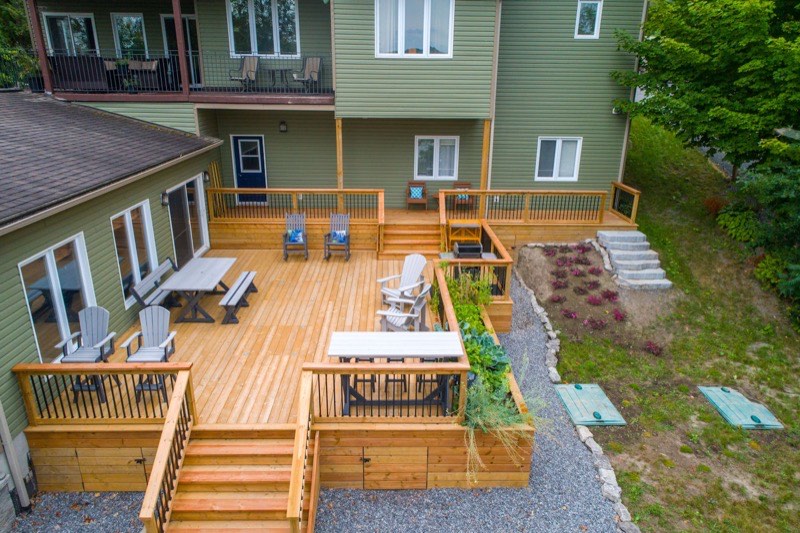Custom deck built on a Long Island home