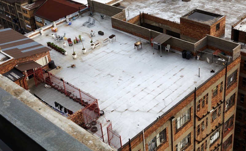 EPDM rubber membrane flat roof